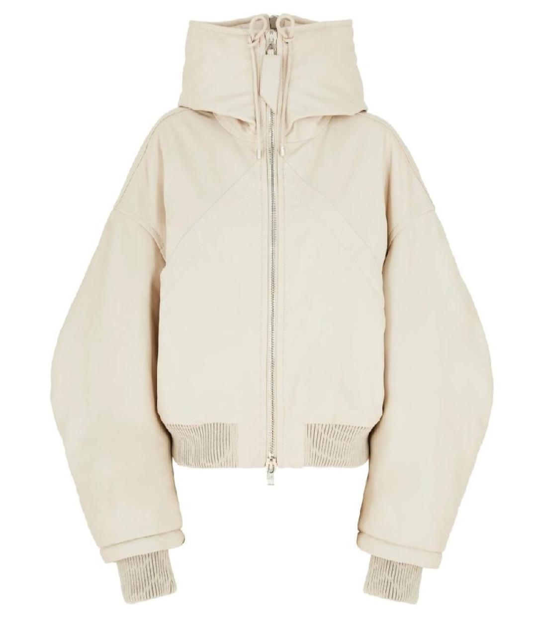 THE ATTICO Бежевая кожаная куртка, фото 8