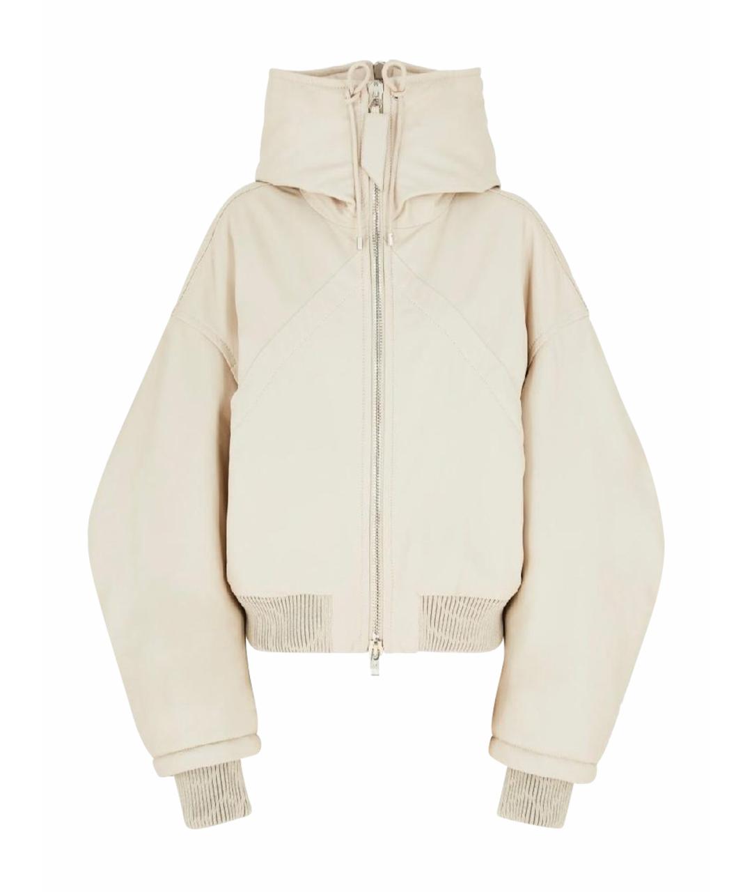 THE ATTICO Бежевая кожаная куртка, фото 1