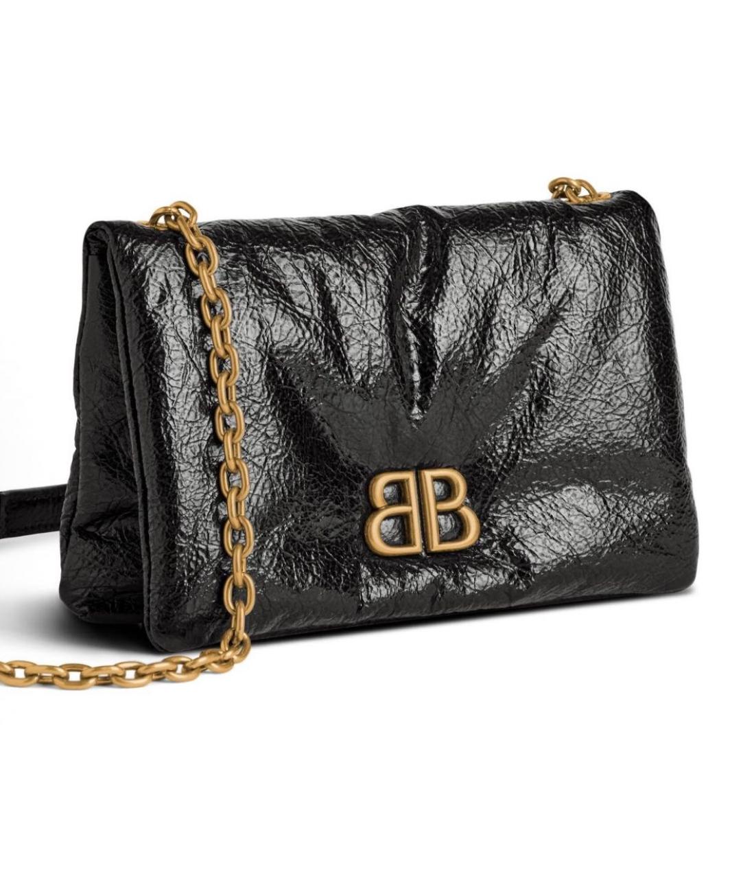 BALENCIAGA Черная кожаная сумка через плечо, фото 2