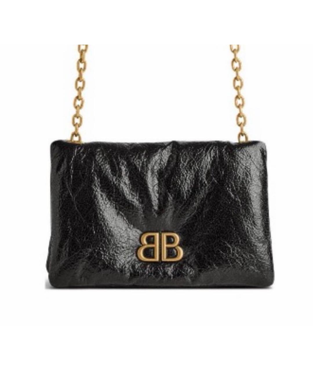 BALENCIAGA Черная кожаная сумка через плечо, фото 1