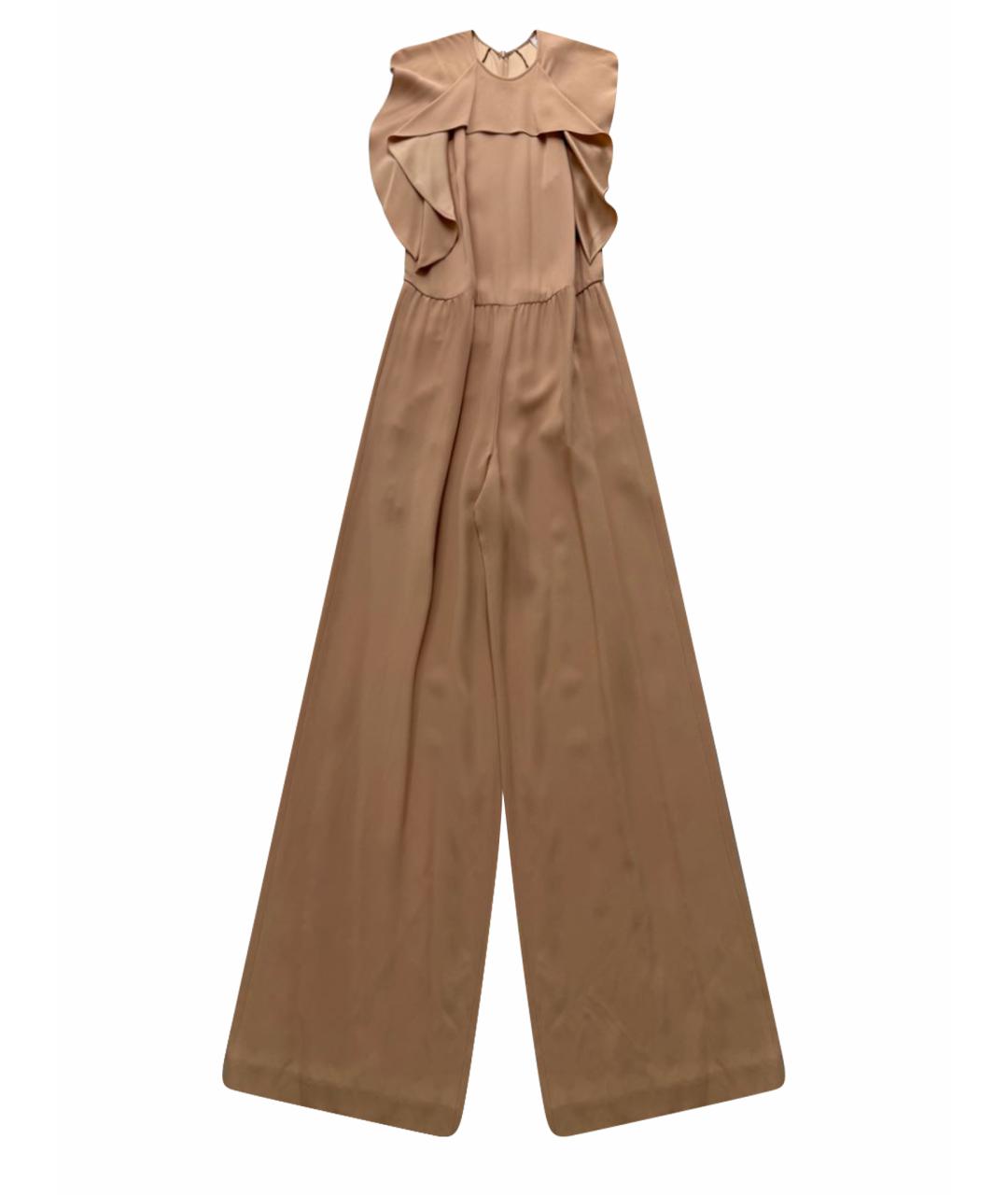 RED VALENTINO Бежевый синтетический комбинезон, фото 1