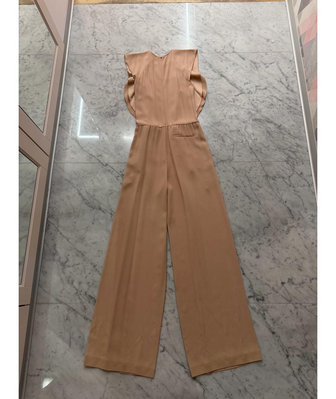 RED VALENTINO Бежевый синтетический комбинезон, фото 4