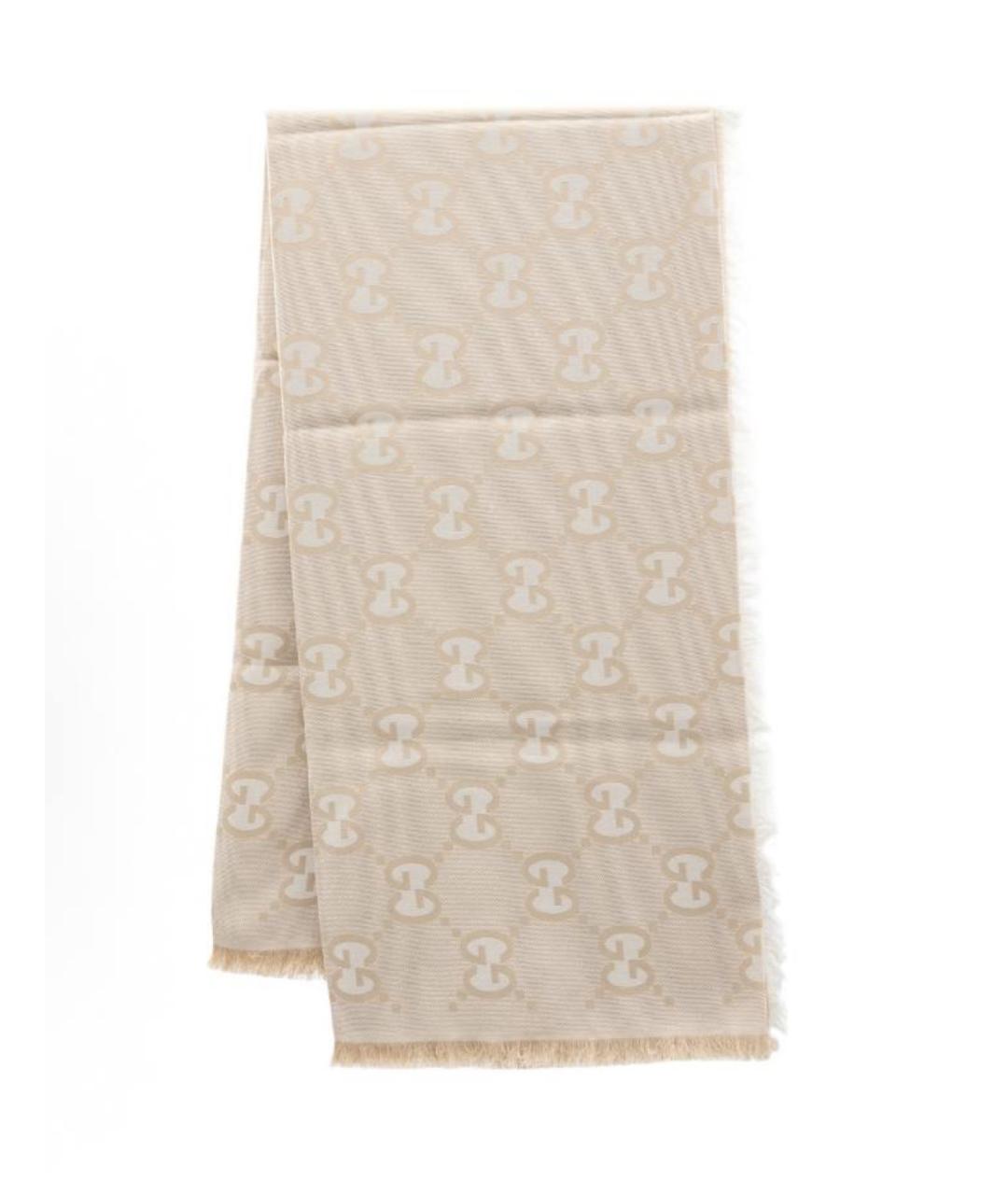 GUCCI Бежевый хлопковый платок, фото 2
