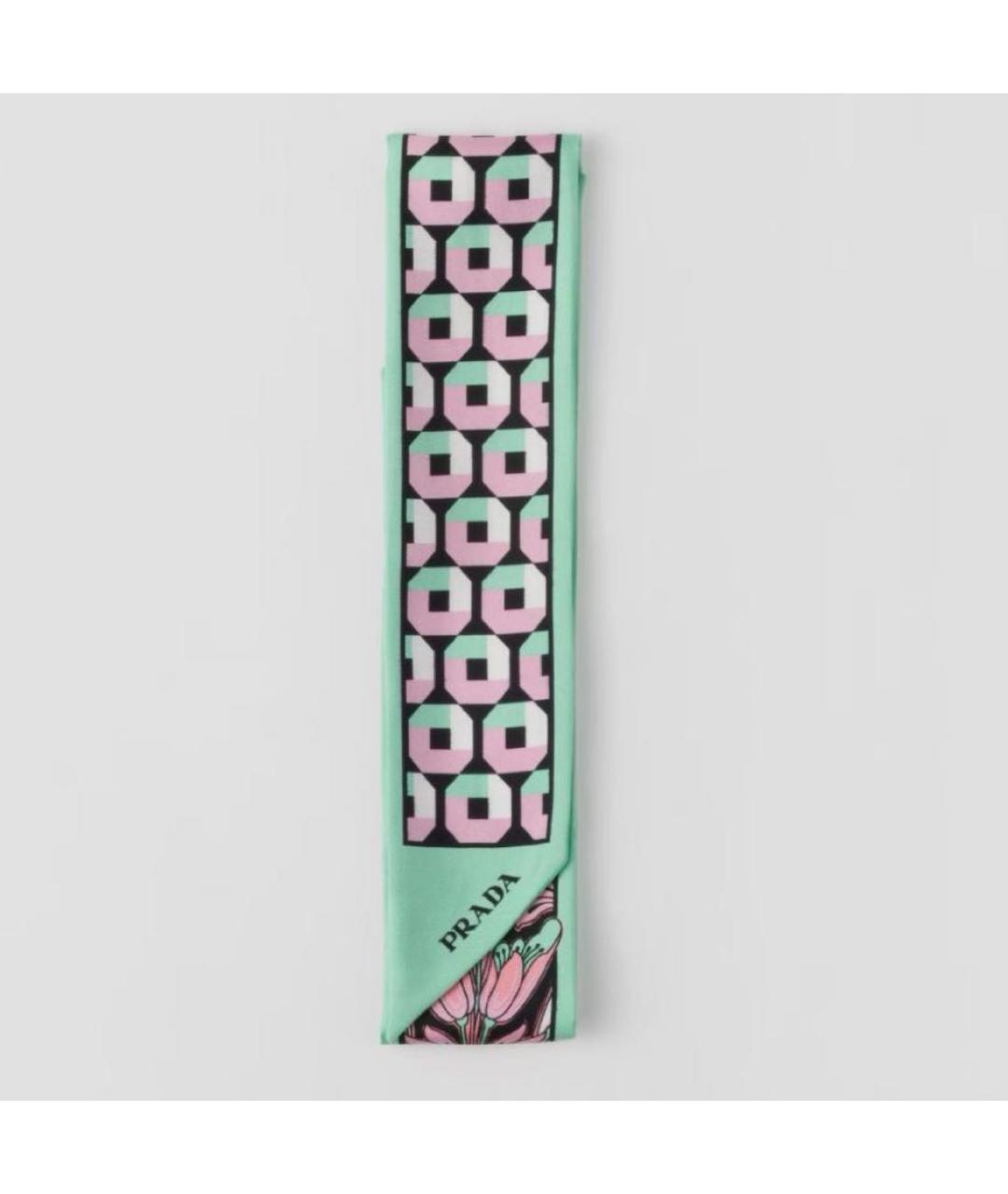 PRADA Салатовый шарф, фото 4