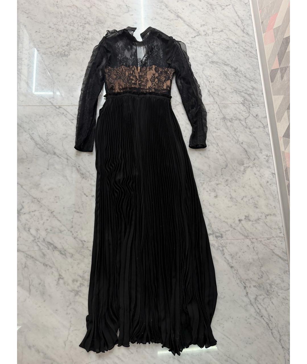 SELF-PORTRAIT Черное кружевное вечернее платье, фото 4
