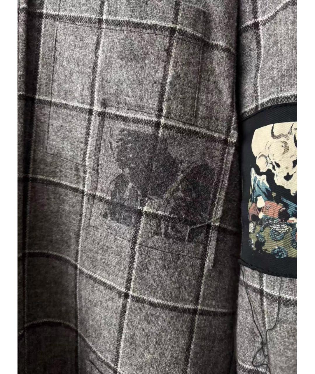 Enfants Riches Déprimés Серая шерстяная кэжуал рубашка, фото 3