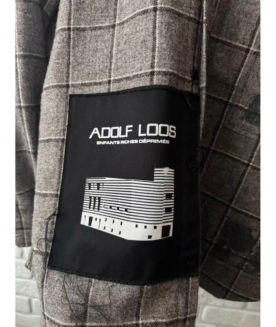 Enfants Riches Déprimés Серая шерстяная кэжуал рубашка, фото 8