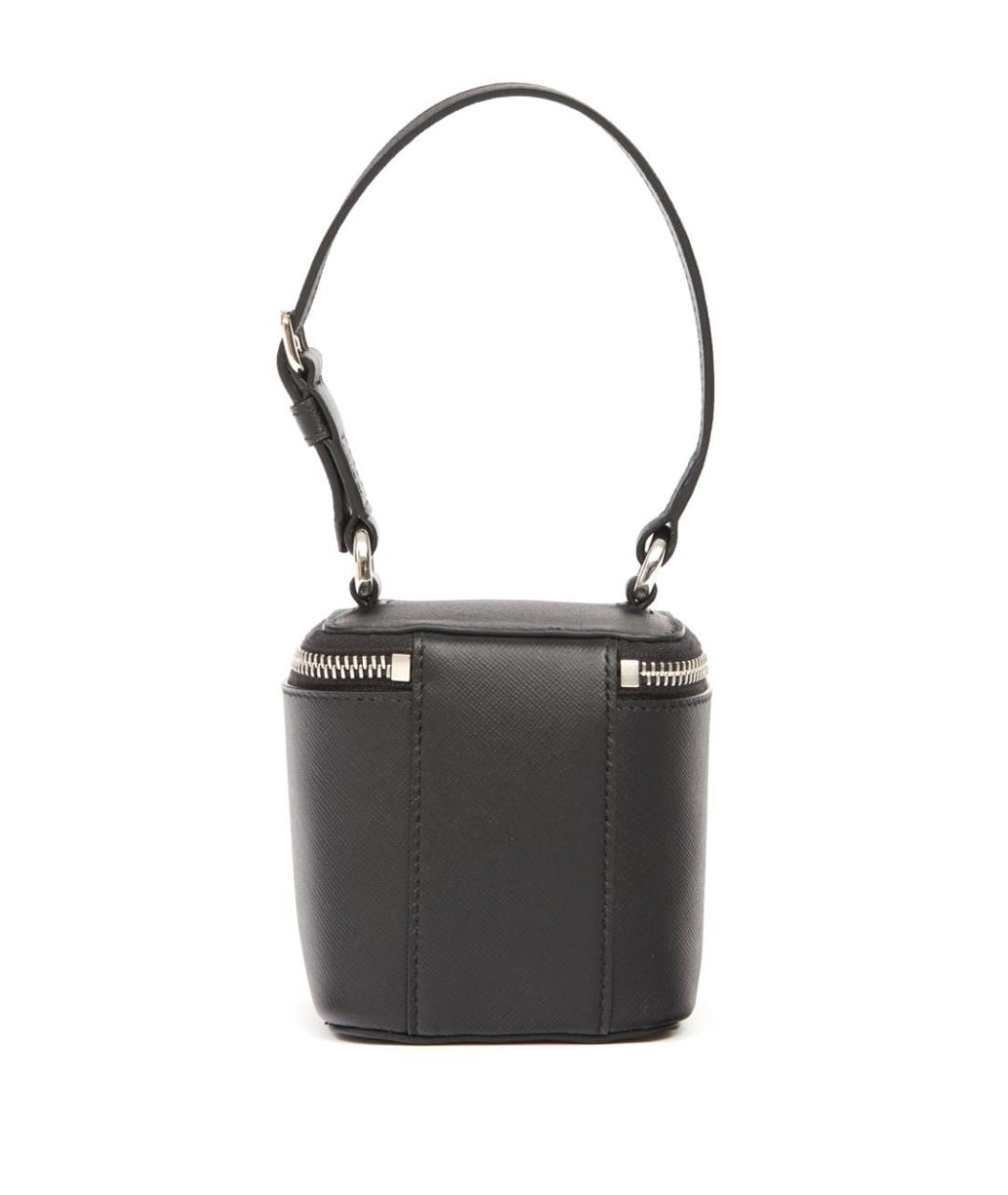 MAISON MARGIELA Черная кожаная сумка с короткими ручками, фото 6