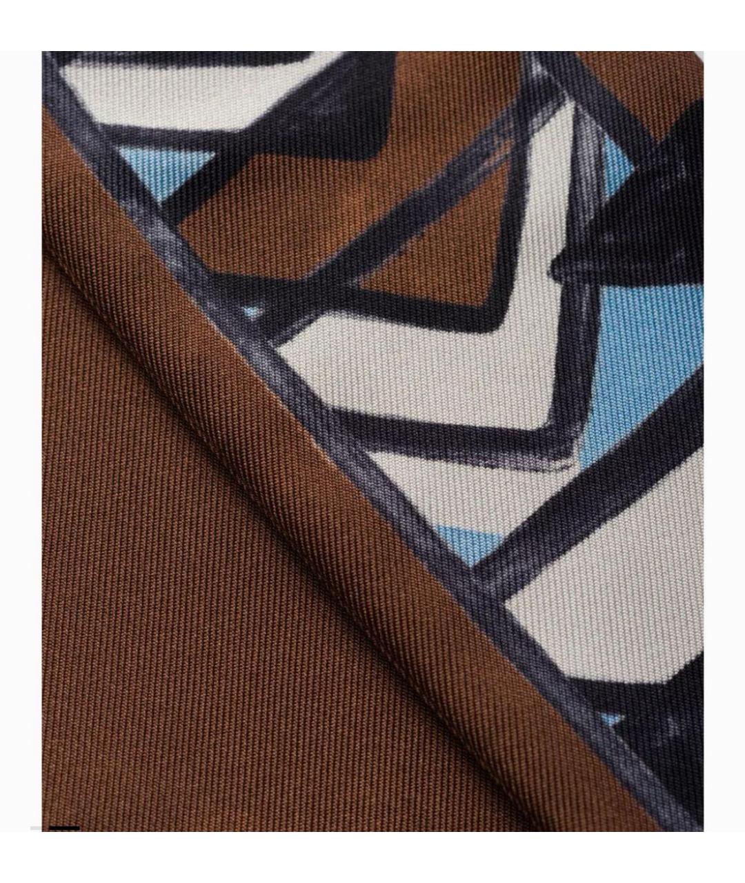 PRADA Коричневый кашемировый шарф, фото 2