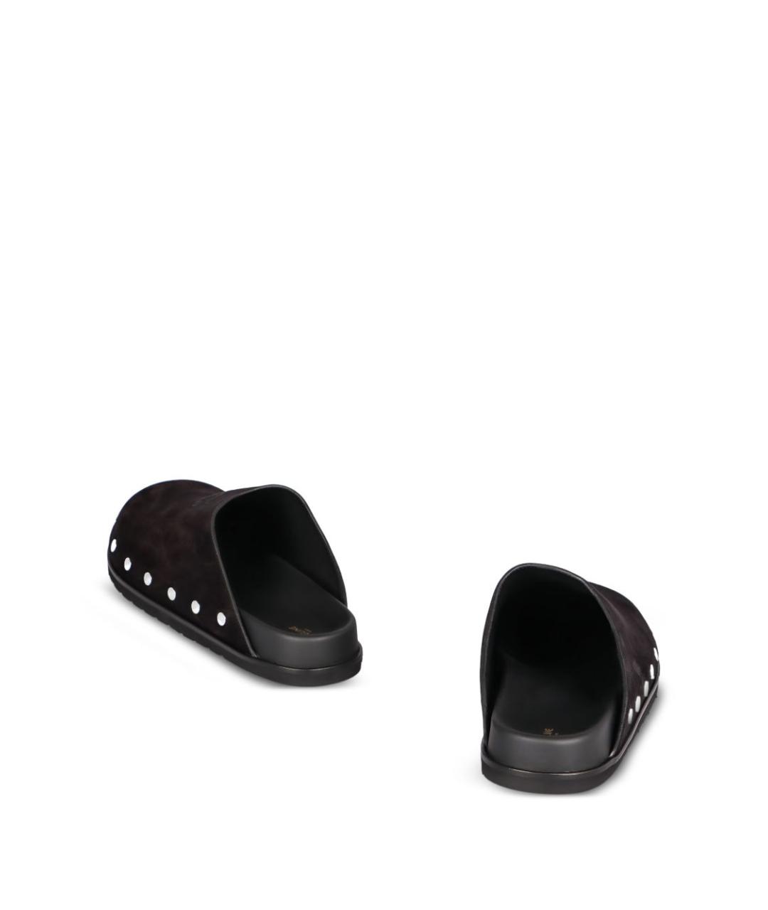 CELINE Черные замшевые шлепанцы, фото 5