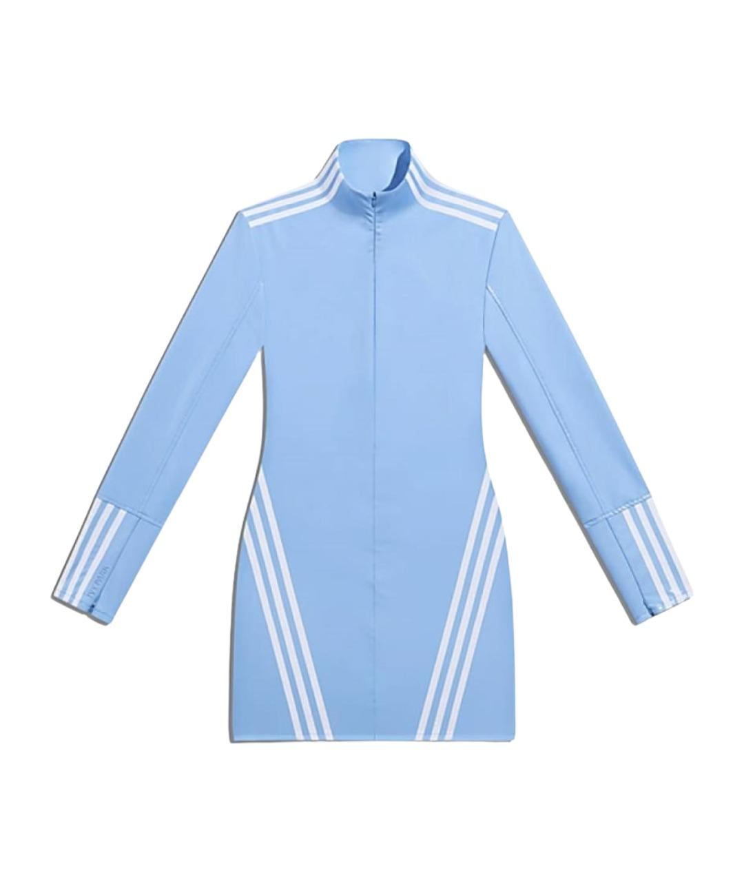 ADIDAS Голубое полиэстеровое повседневное платье, фото 1