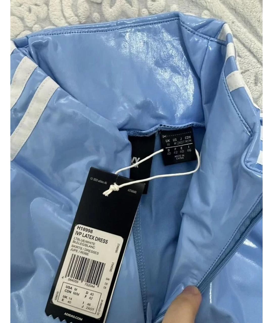 ADIDAS Голубое полиэстеровое повседневное платье, фото 6