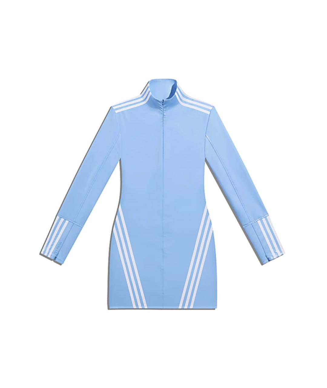 ADIDAS Голубое полиэстеровое повседневное платье, фото 7