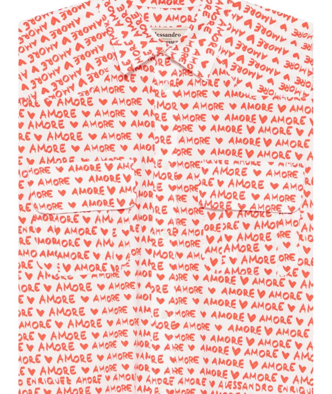 ALESSANDRO ENRIQUEZ Красная хлопковая рубашка, фото 2