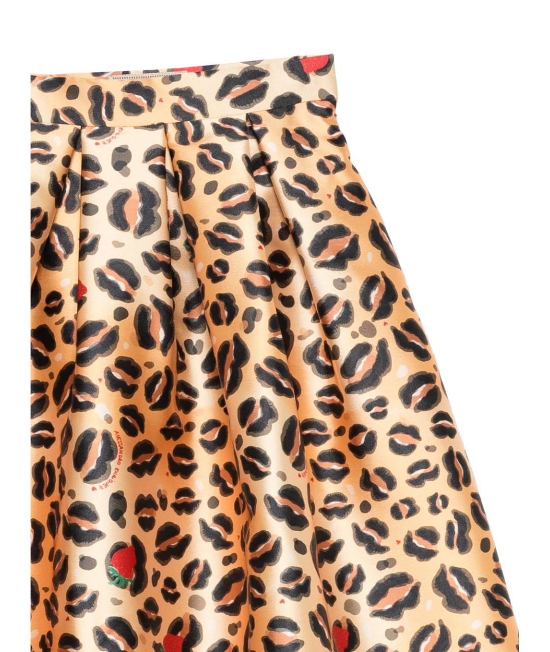 ALESSANDRO ENRIQUEZ Бежевая юбка миди, фото 3