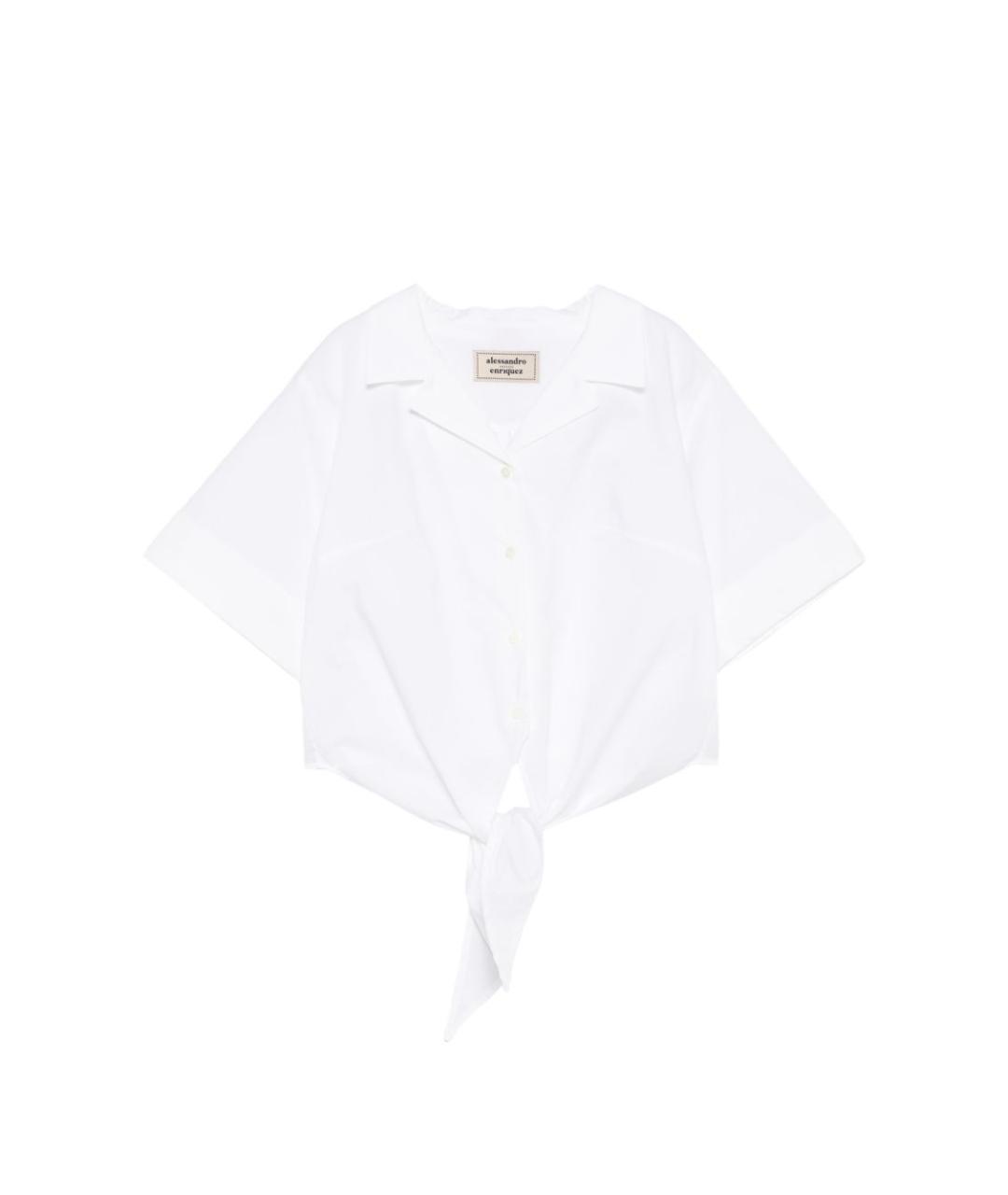 ALESSANDRO ENRIQUEZ Белая хлопковая рубашка, фото 1