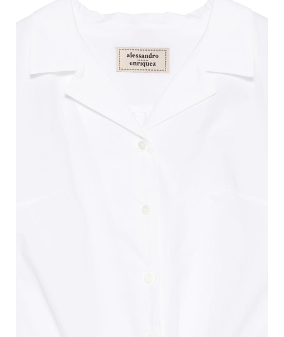 ALESSANDRO ENRIQUEZ Белая хлопковая рубашка, фото 2