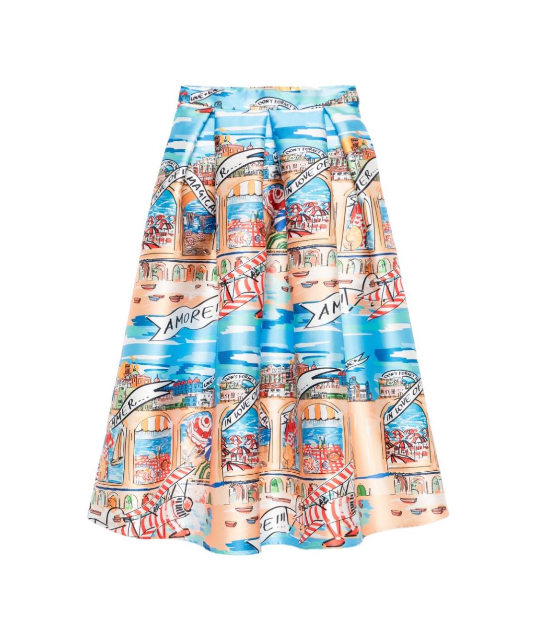 ALESSANDRO ENRIQUEZ Мульти юбка миди, фото 1