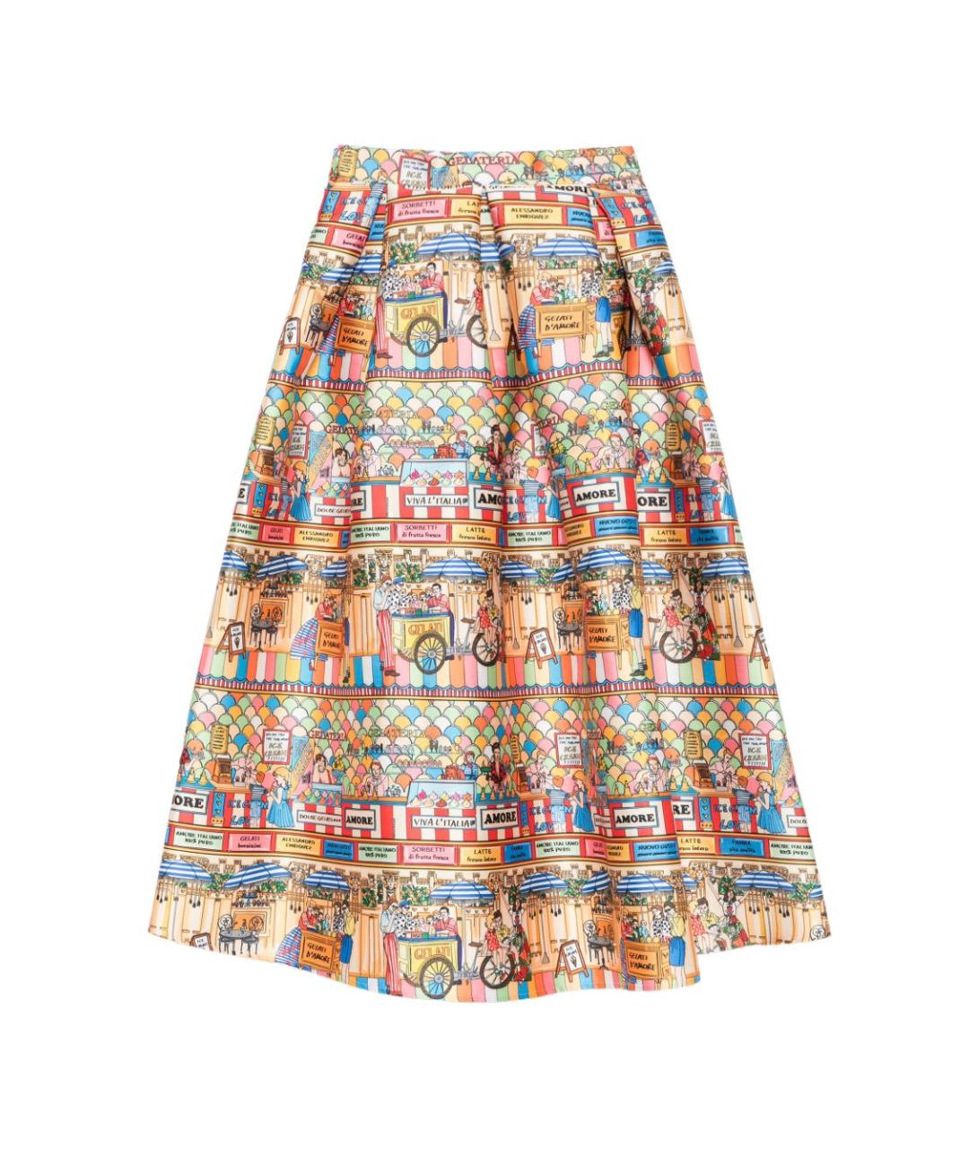 ALESSANDRO ENRIQUEZ Мульти юбка миди, фото 3