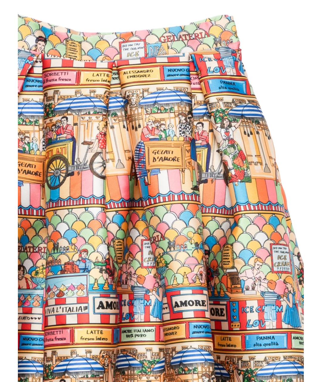 ALESSANDRO ENRIQUEZ Мульти юбка миди, фото 2