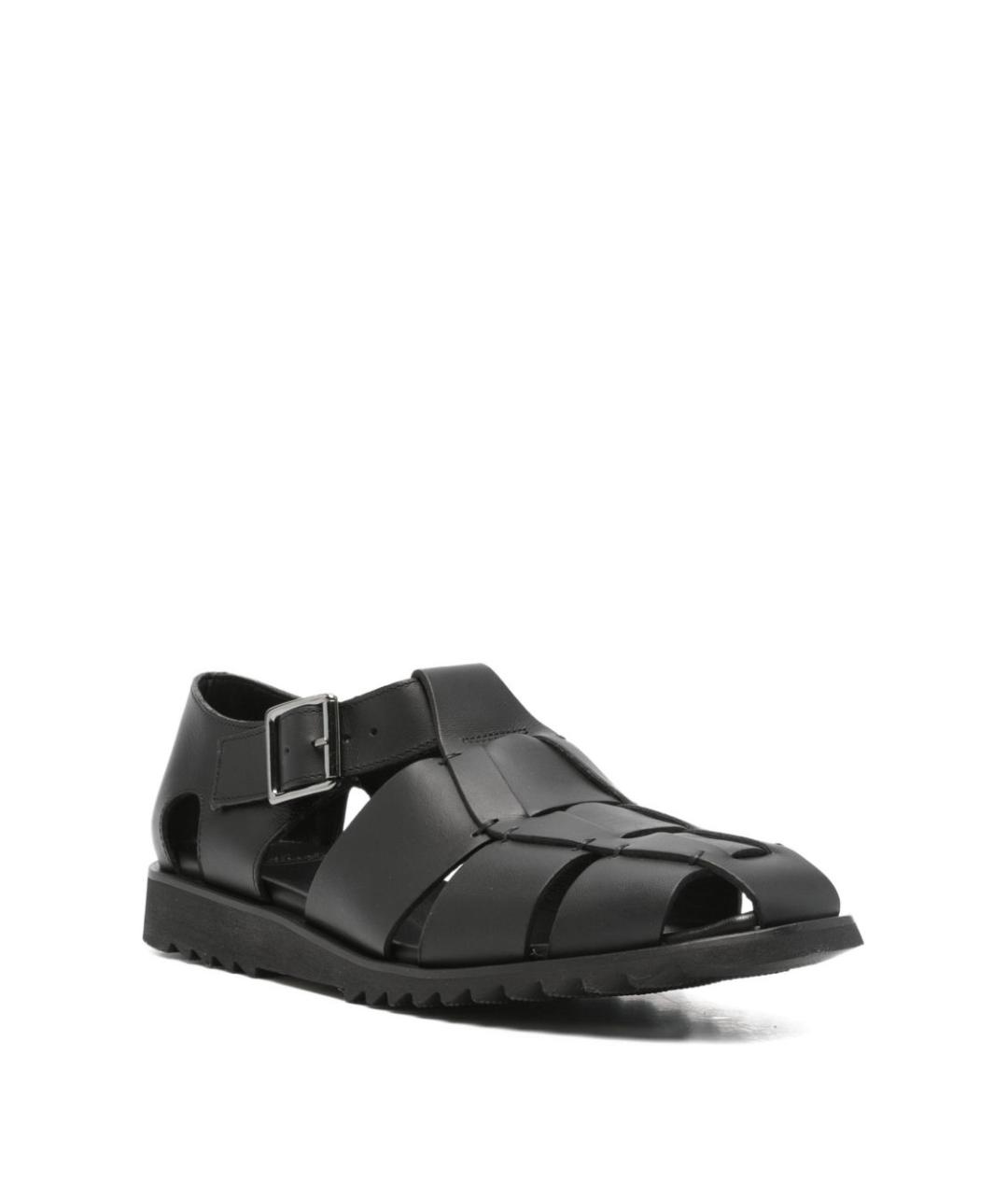 PARABOOT Черные кожаные сандалии, фото 4