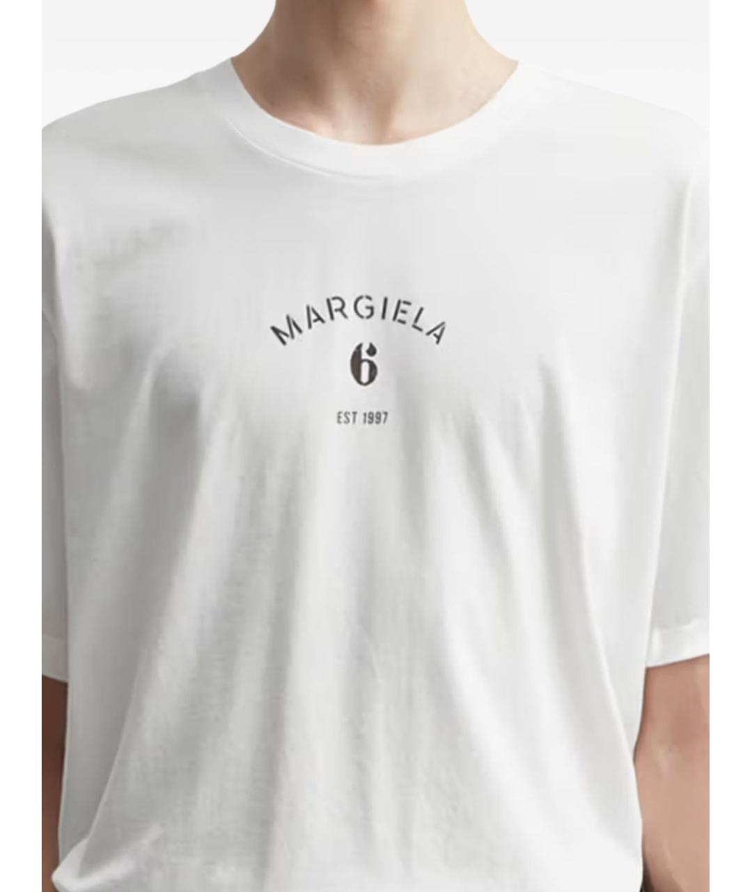 MM6 MAISON MARGIELA Белая хлопковая футболка, фото 3