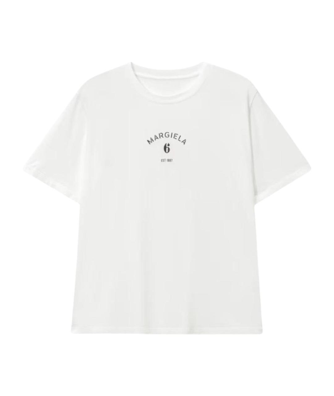 MM6 MAISON MARGIELA Белая хлопковая футболка, фото 1