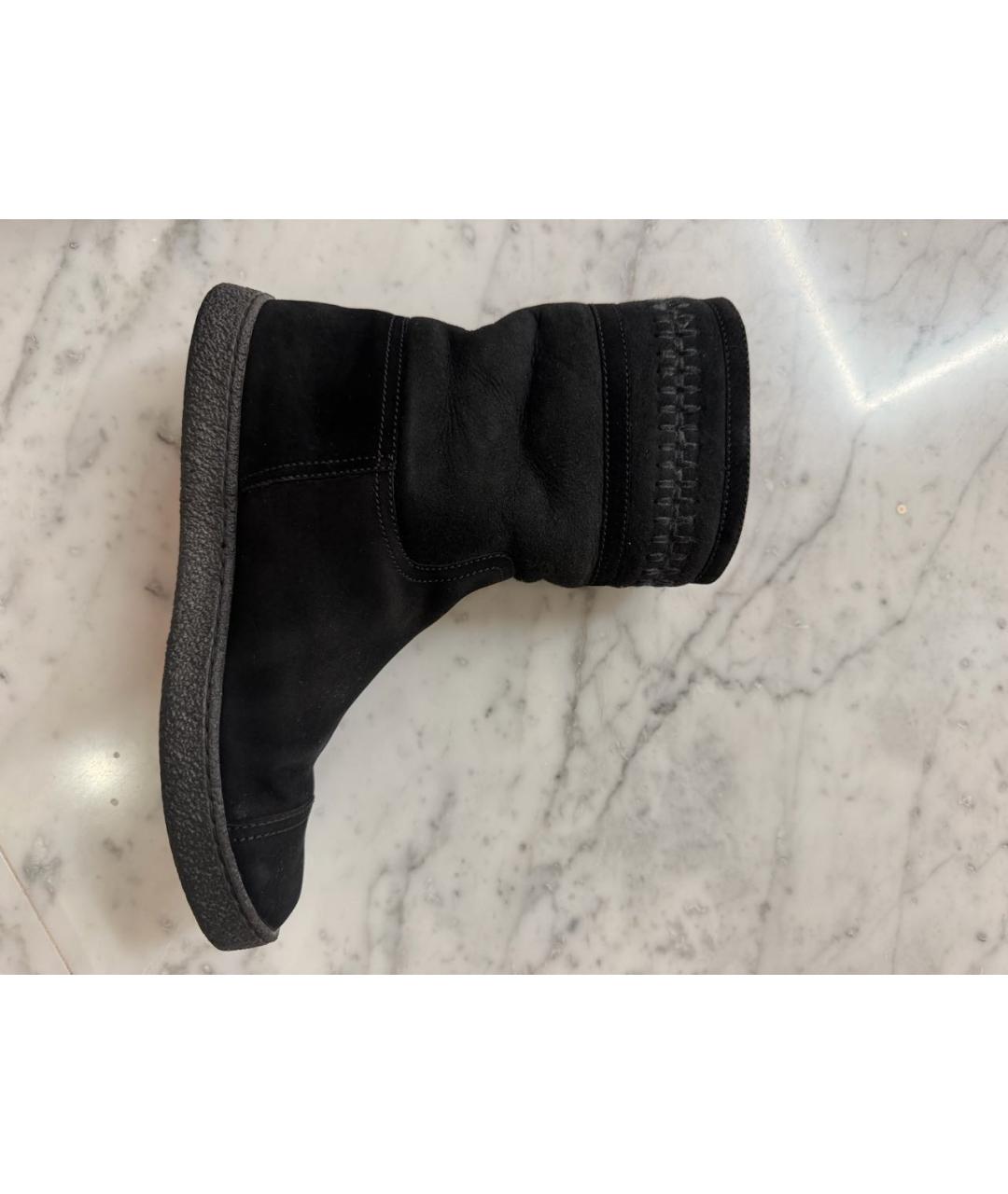 CHANEL Черные нубуковые полусапоги, фото 5