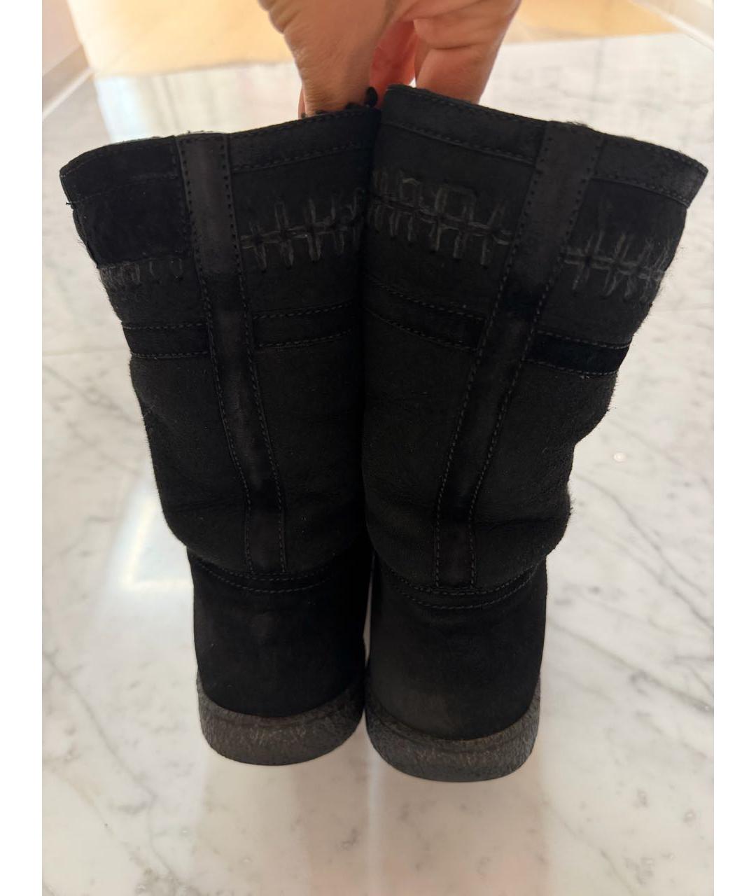 CHANEL Черные нубуковые полусапоги, фото 6