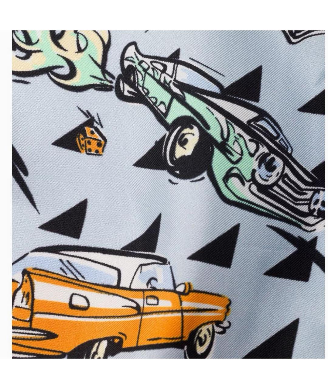 PRADA Голубой кашемировый шарф, фото 3