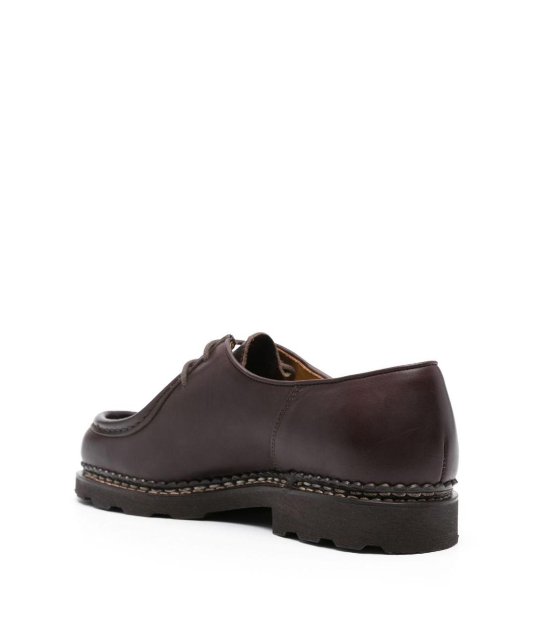 PARABOOT Коричневые кожаные низкие ботинки, фото 4