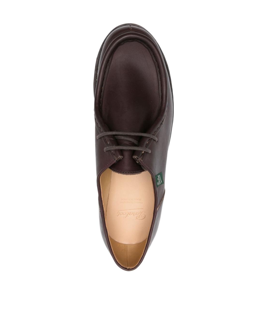 PARABOOT Коричневые кожаные низкие ботинки, фото 2