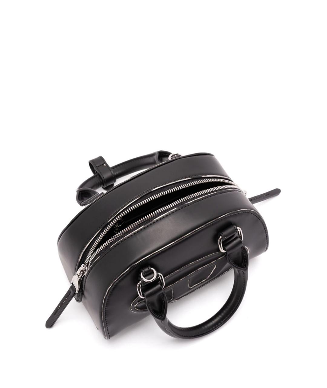 DIESEL Черная сумка с короткими ручками из искусственной кожи, фото 5