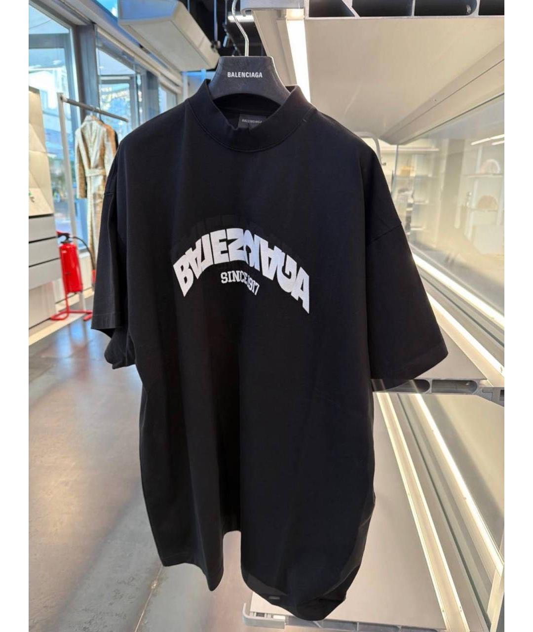 BALENCIAGA Черная футболка, фото 2