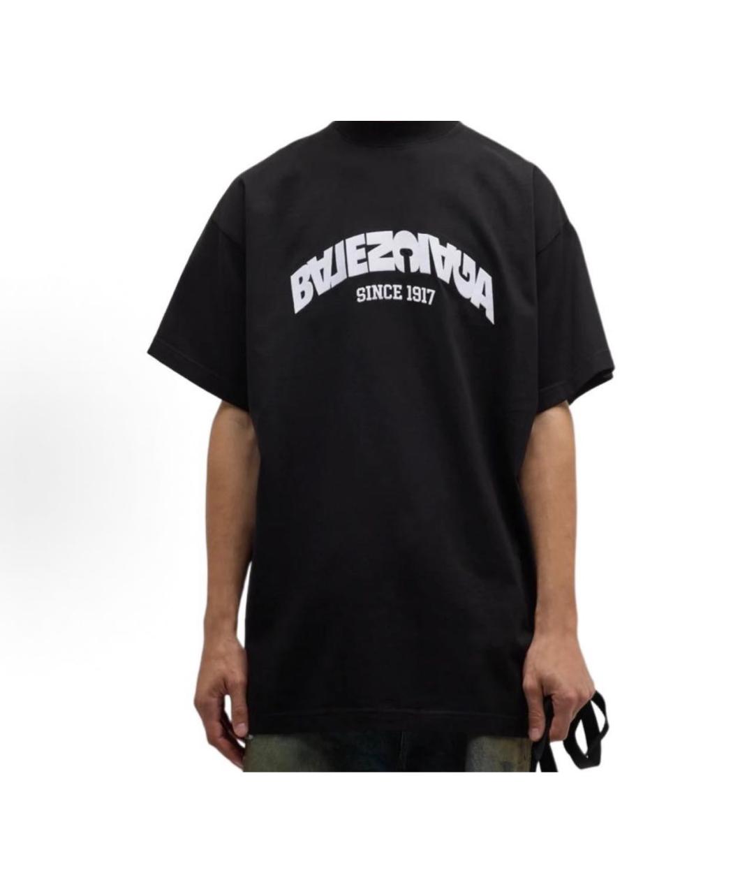 BALENCIAGA Черная футболка, фото 3