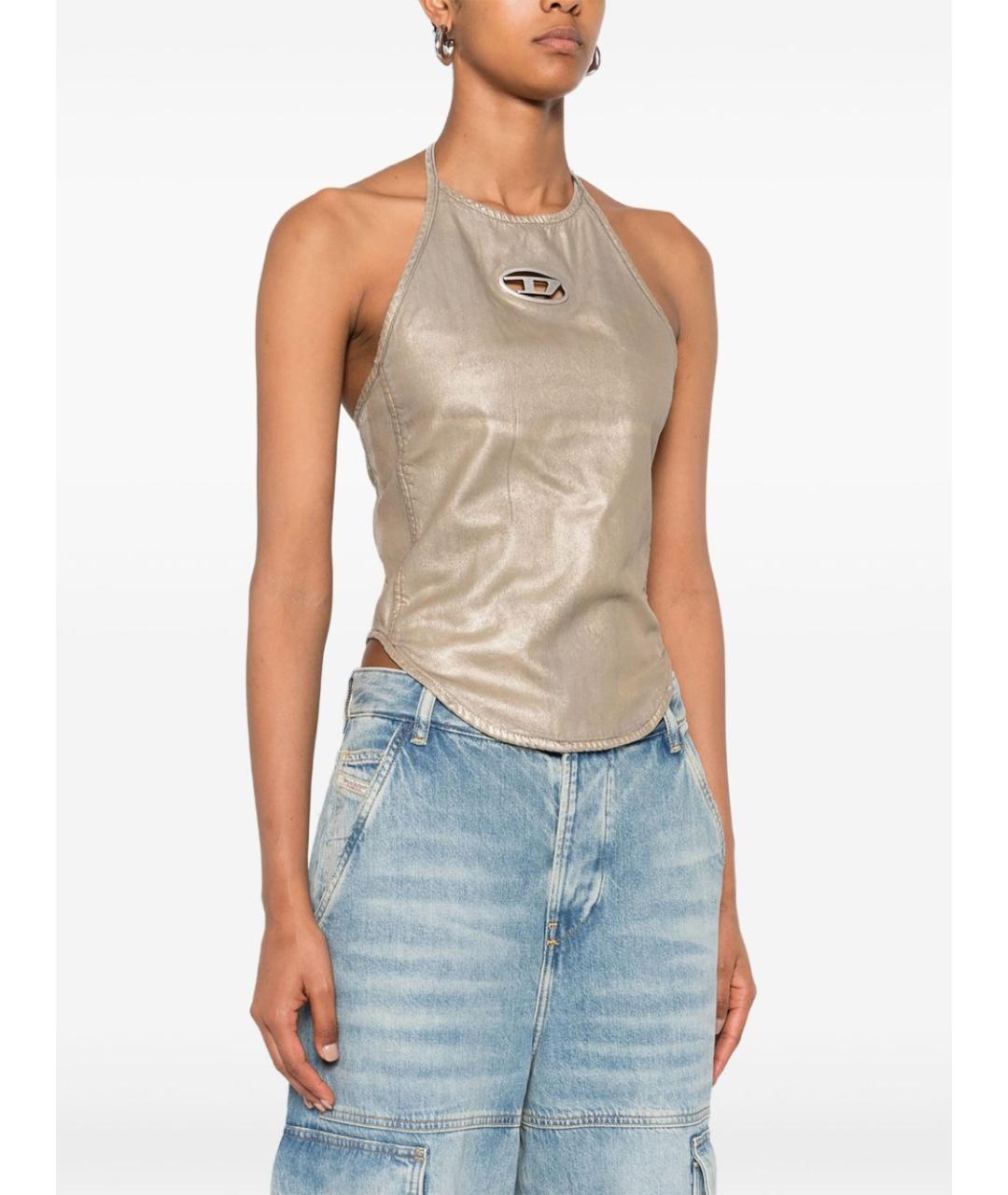 DIESEL Золотая майка, фото 4