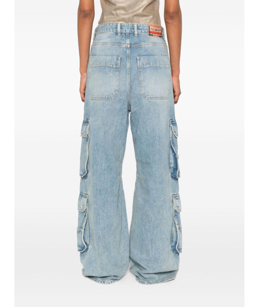 DIESEL Голубые прямые джинсы, фото 3