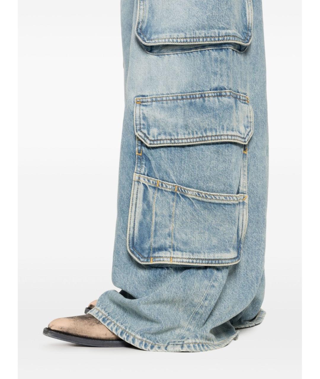 DIESEL Голубые прямые джинсы, фото 5