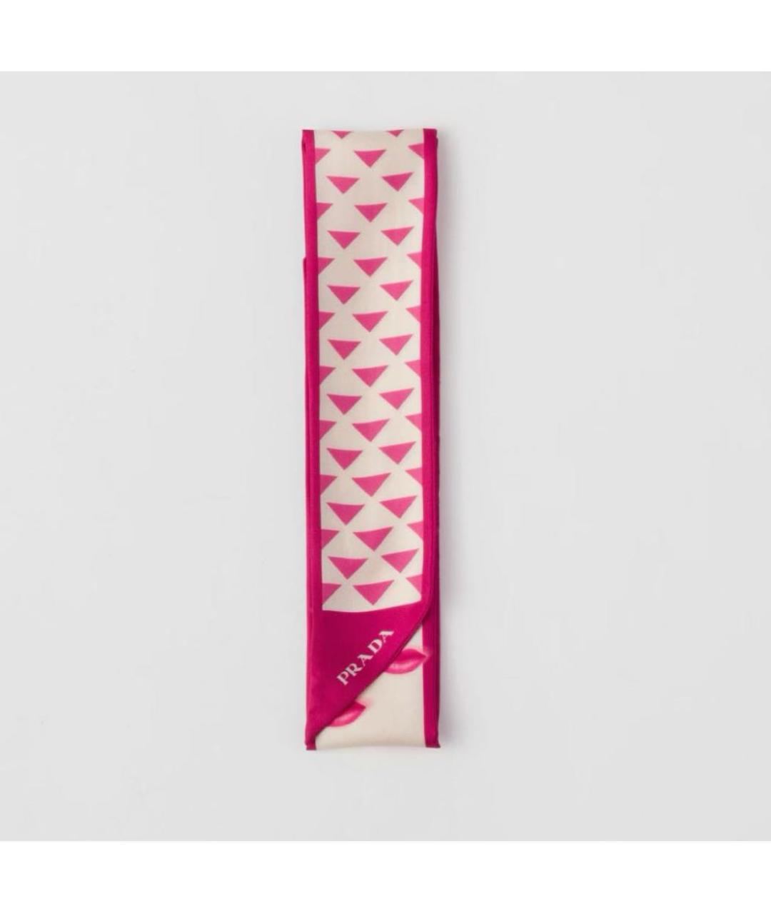 PRADA Розовый шарф, фото 4