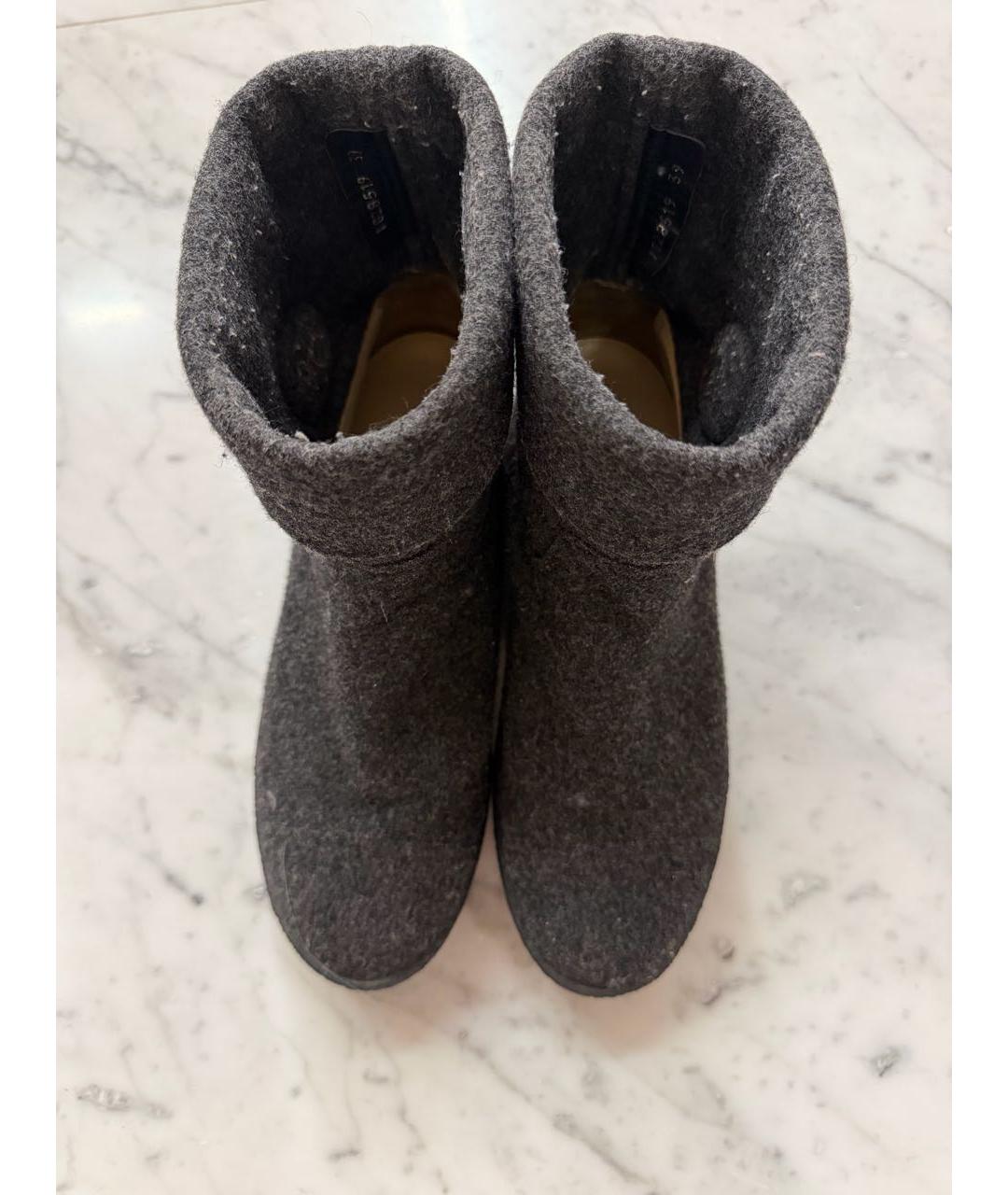 CHANEL Антрацитовые полусапоги, фото 6