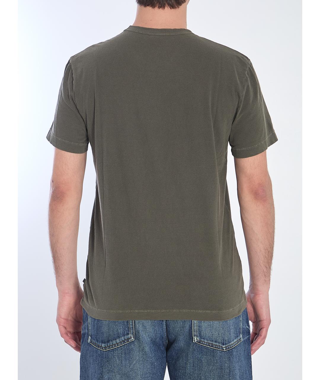 JAMES PERSE Зеленая хлопковая футболка, фото 4