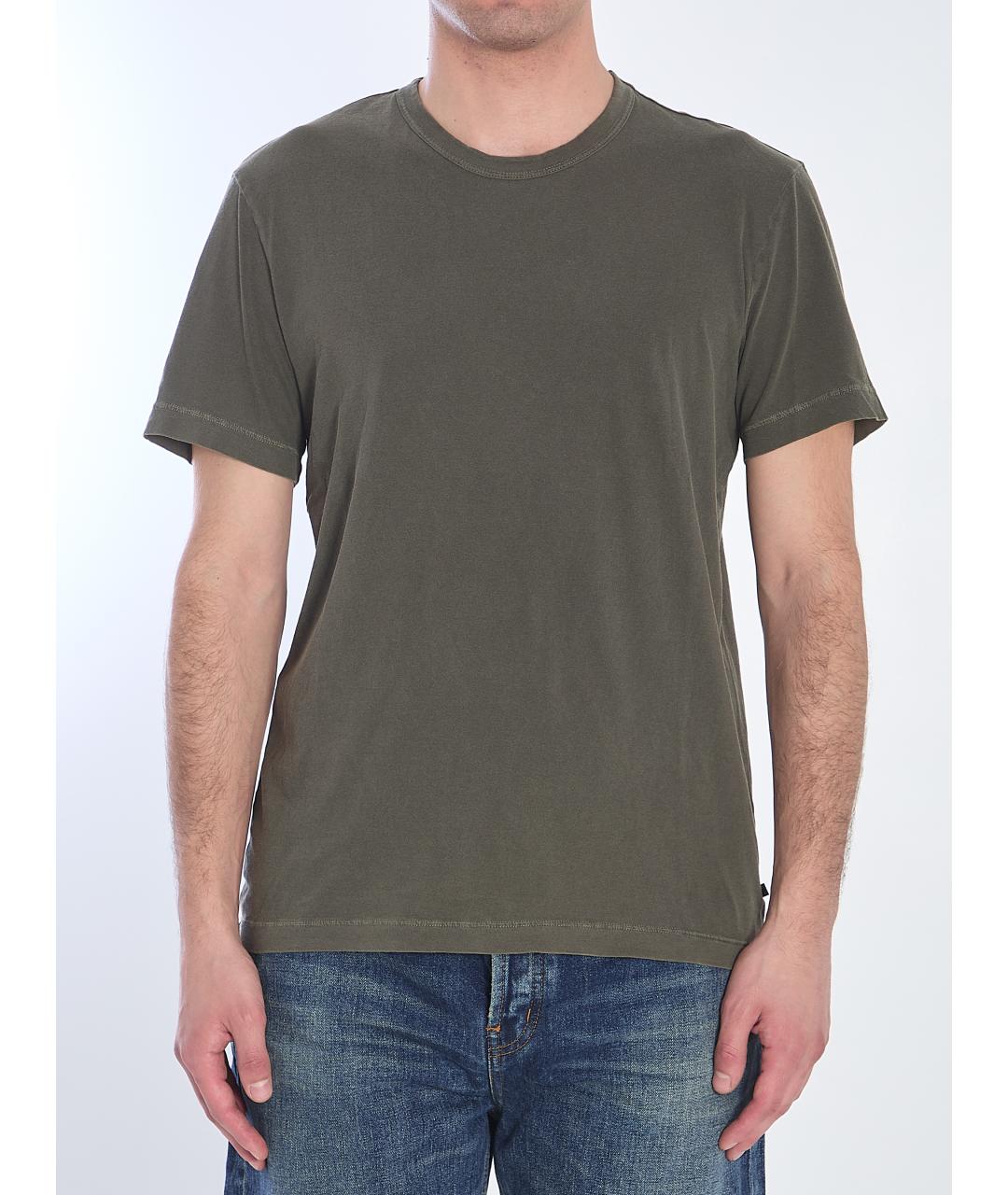 JAMES PERSE Зеленая хлопковая футболка, фото 5