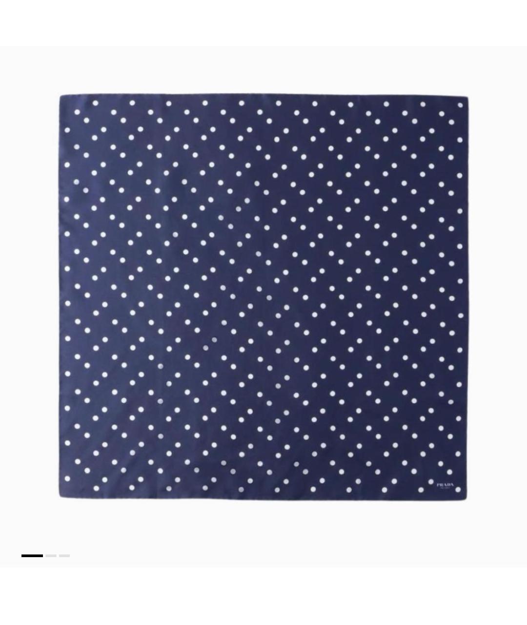 PRADA Темно-синий шарф, фото 3