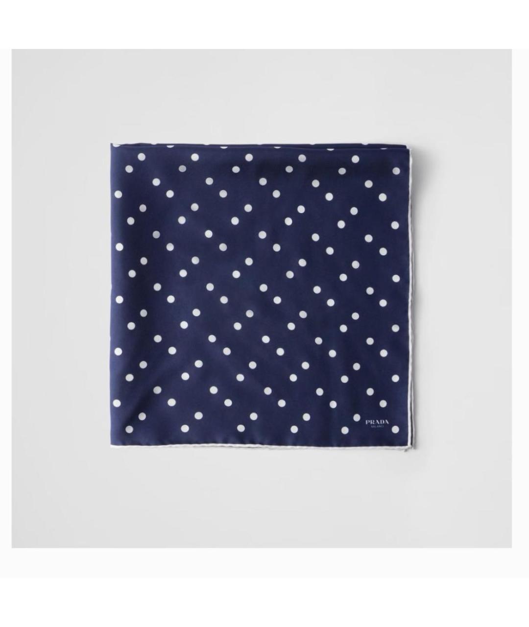 PRADA Темно-синий шарф, фото 4