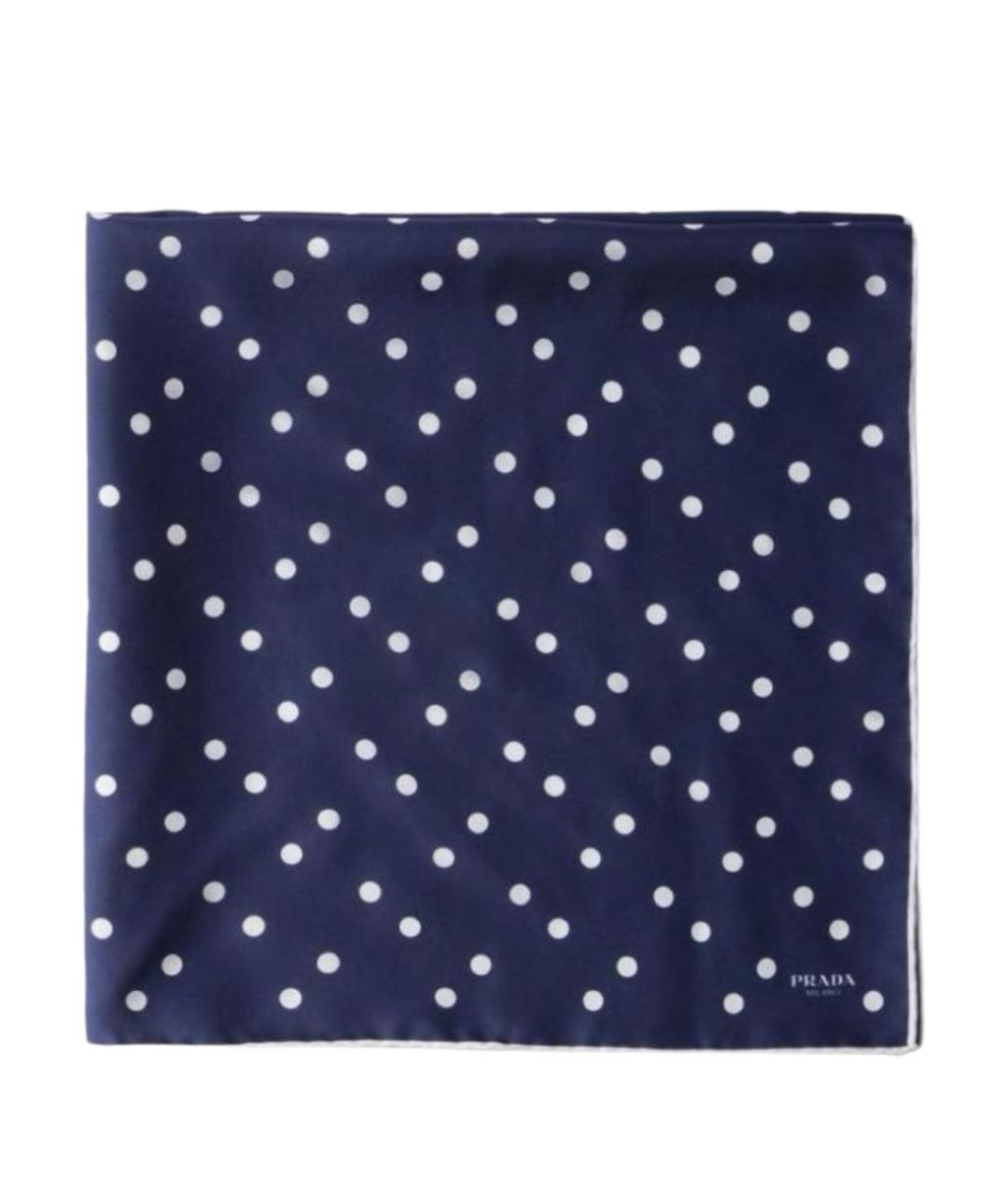 PRADA Темно-синий шарф, фото 1