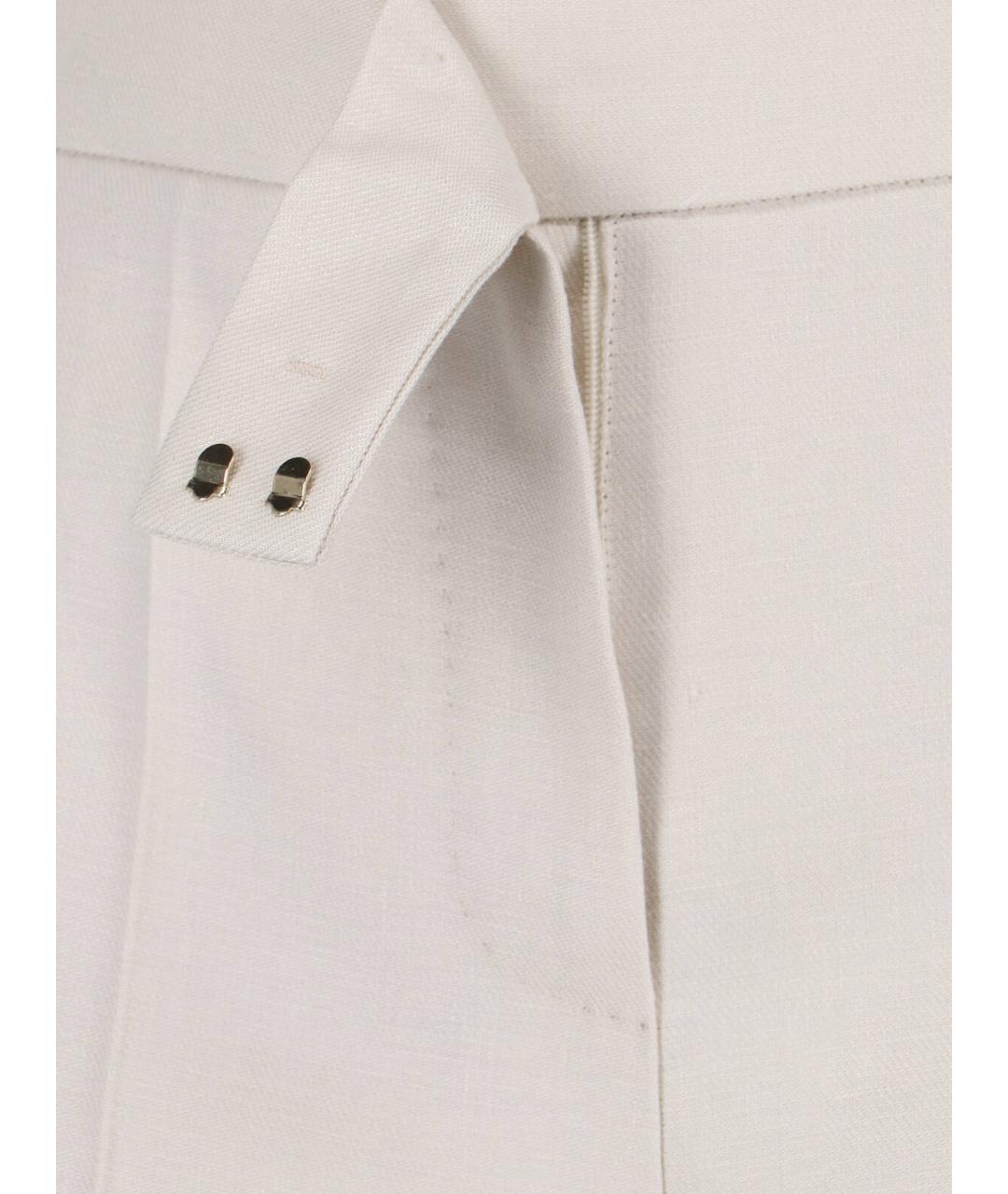 MAX MARA Бежевые льняные кюлоты, фото 5