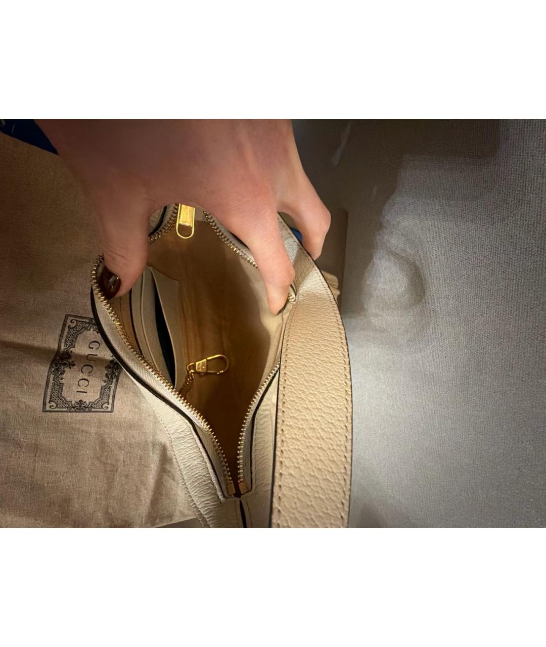 GUCCI Бежевая сумка с короткими ручками, фото 7