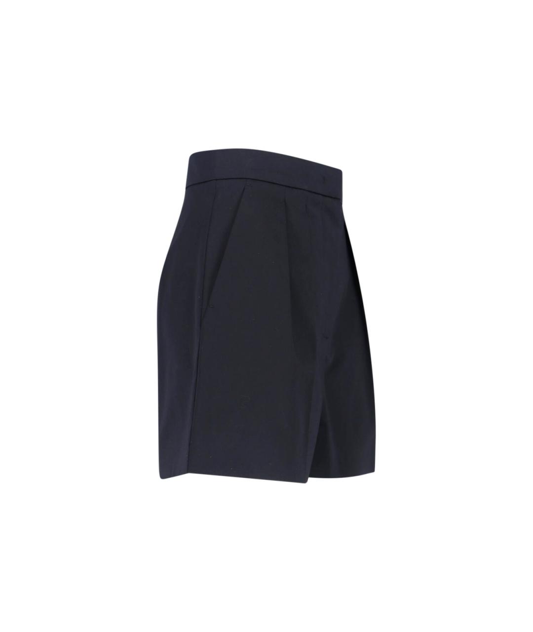 MAX MARA Черные хлопковые шорты, фото 3