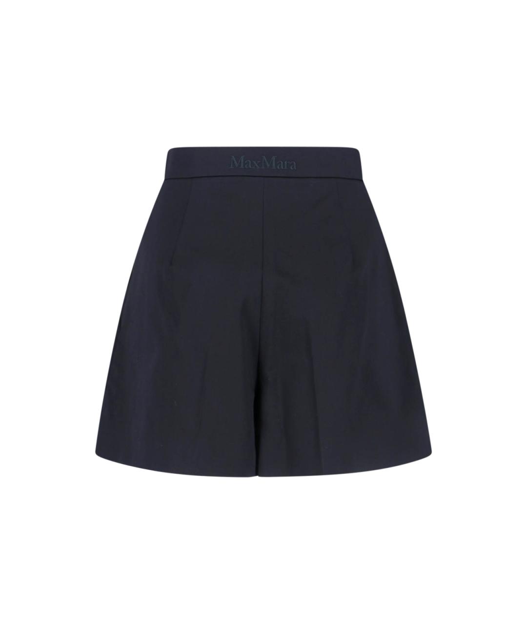 MAX MARA Черные хлопковые шорты, фото 2