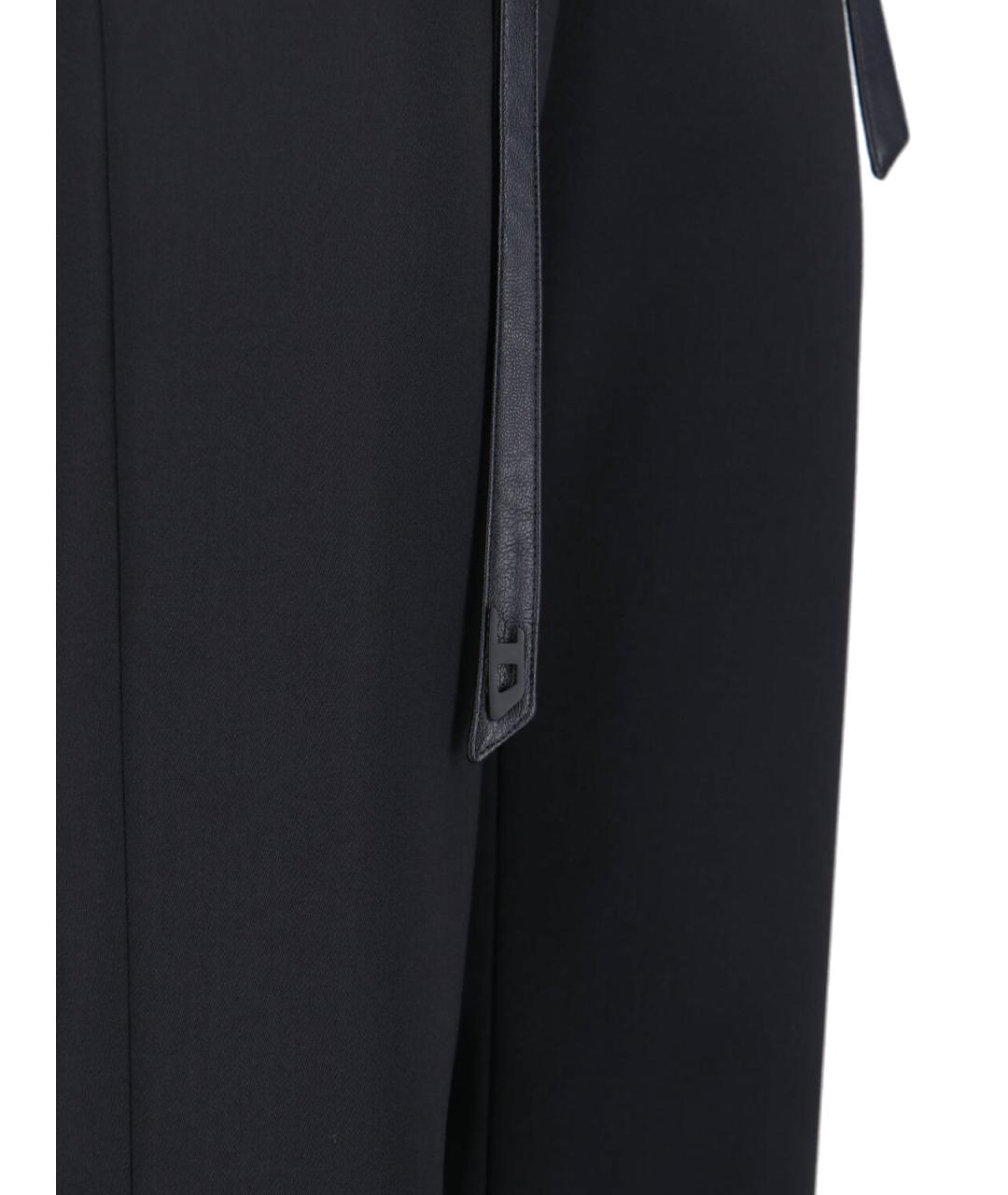 DIESEL Черные полиэстеровые прямые брюки, фото 4